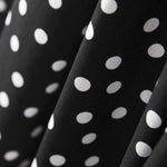 Popeline Spandex Pois Blanc 7mm Noir - Ribes y Casals