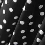 Popeline Spandex Pois Blanc 7mm Noir - Ribes y Casals
