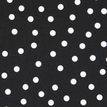 Popeline Spandex Pois Blanc 7mm Noir - Ribes y Casals