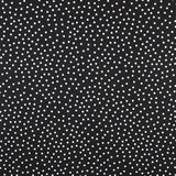 Popeline Spandex Pois Blanc 7mm Noir - Ribes y Casals