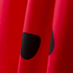 Popeline Spandex Pois Noir 30mm Rouge - Ribes y Casals