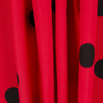 Popeline Spandex Pois Noir 30mm Rouge - Ribes y Casals