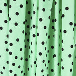 Popeline Spandex Pois Noir 7mm Menthe - Ribes y Casals