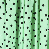 Popeline Spandex Pois Noir 7mm Menthe - Ribes y Casals