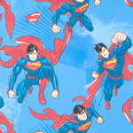 Tissu Enfant Superman Bleu - Ribes y Casals