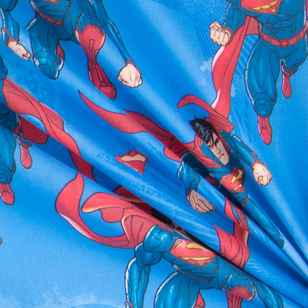 Tissu Enfant Superman Bleu - Ribes y Casals