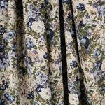 Popeline Bleue Florale Vintage - Ribes y Casals
