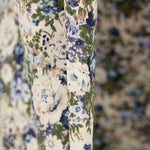 Popeline Bleue Florale Vintage - Ribes y Casals