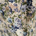 Popeline Bleue Florale Vintage - Ribes y Casals