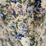 Popeline Bleue Florale Vintage - Ribes y Casals