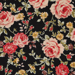 Popeline Noire Florale Vintage - Ribes y Casals