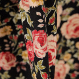Popeline Noire Florale Vintage - Ribes y Casals