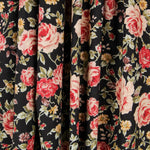 Popeline Noire Florale Vintage - Ribes y Casals