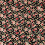 Popeline Noire Florale Vintage - Ribes y Casals