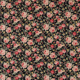 Popeline Noire Florale Vintage - Ribes y Casals