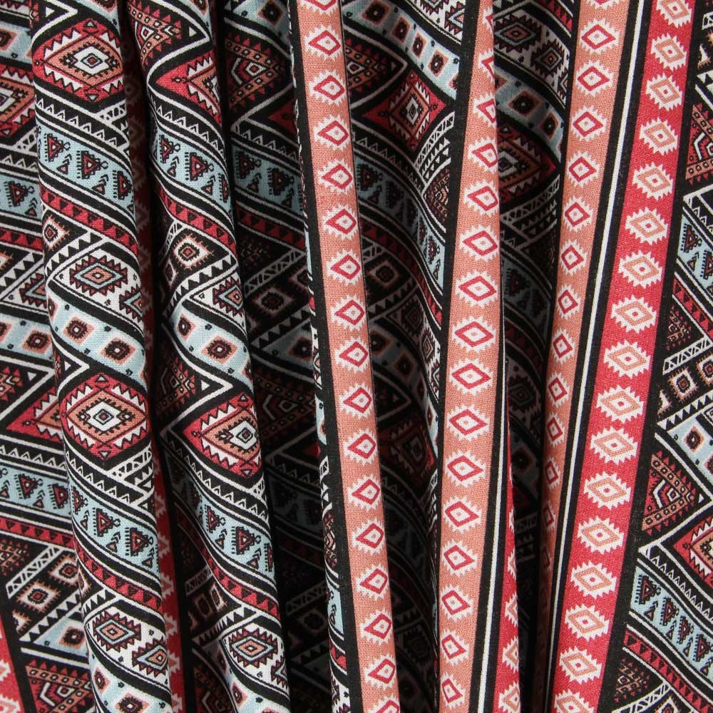 Popeline Corail Saphirs - Ribes y Casals