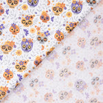 Popeline Coton Crânes Orange - Ribes y Casals