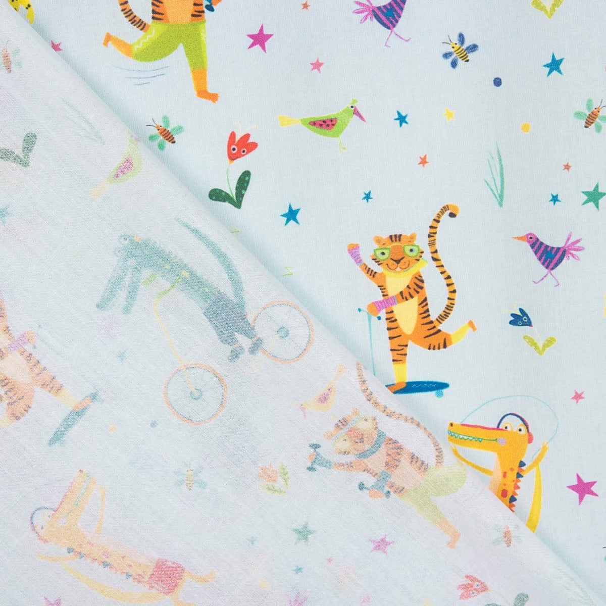 Popeline de coton imprimé animaux pour enfants - Ribes y Casals