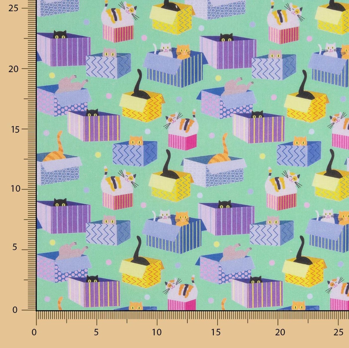 Popeline de coton imprimé chats - Ribes y Casals