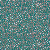 Green Cotton Poplin with Little Flowers - Ribes y Casals