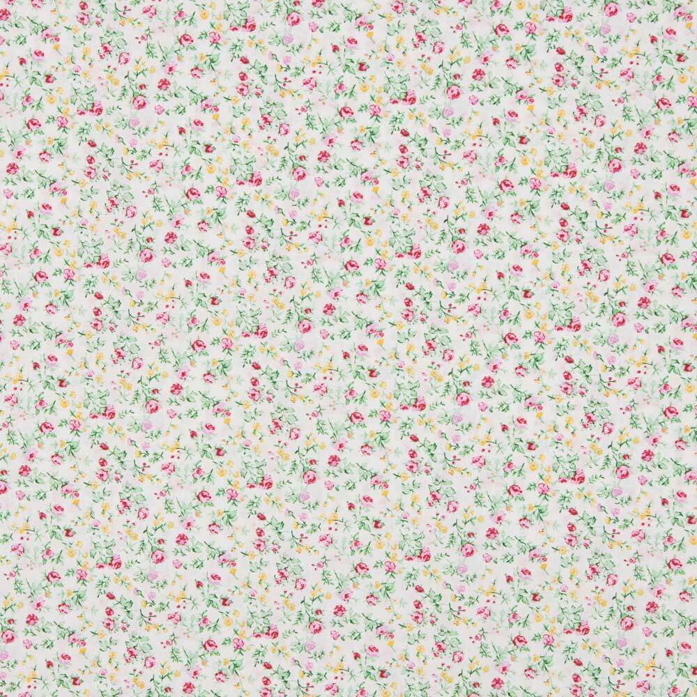 Light Green Cotton Poplin with Little Flowers - Ribes y Casals