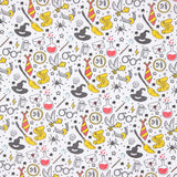 Popeline Coton Harry Potter Blanc - Ribes y Casals