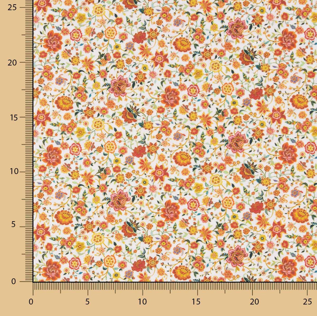 100% Popeline de coton Lyon Corail - Ribes y Casals