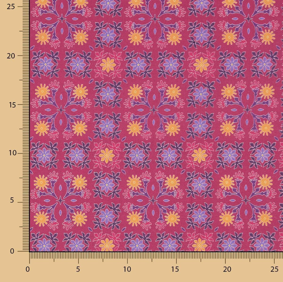 100% Coton Popeline Nimes Fuchsia - Ribes y Casals