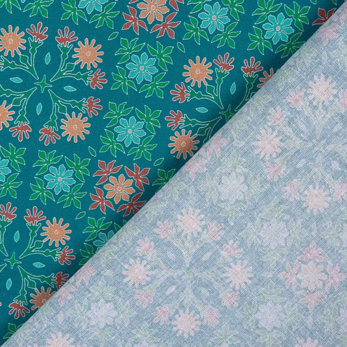 100% Coton Poplin Nimes Turquoise - Ribes y Casals