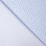 Popeline Coton Bio Fleur Mini Bleu - Ribes y Casals