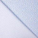 Popeline Coton Bio Fleur Mini Bleu - Ribes y Casals