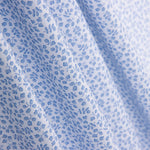 Popeline Coton Bio Fleur Mini Bleu - Ribes y Casals