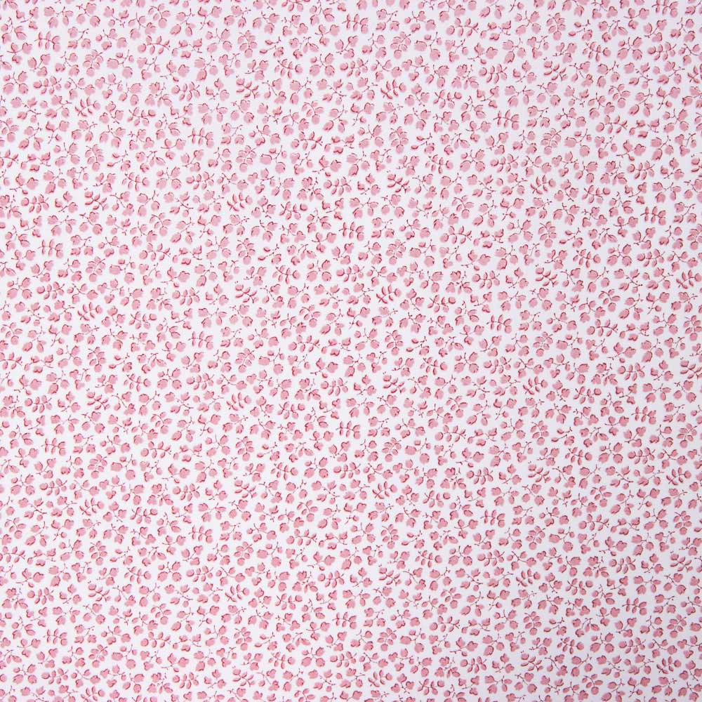 Popeline Coton Bio Fleur Mini Rose - Ribes y Casals