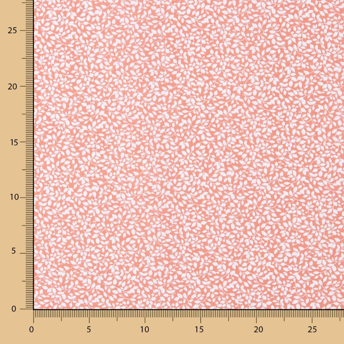 Retal Popelín Algodón Orgánico Ramas Papaya 160x148 cm. - Ribes y Casals