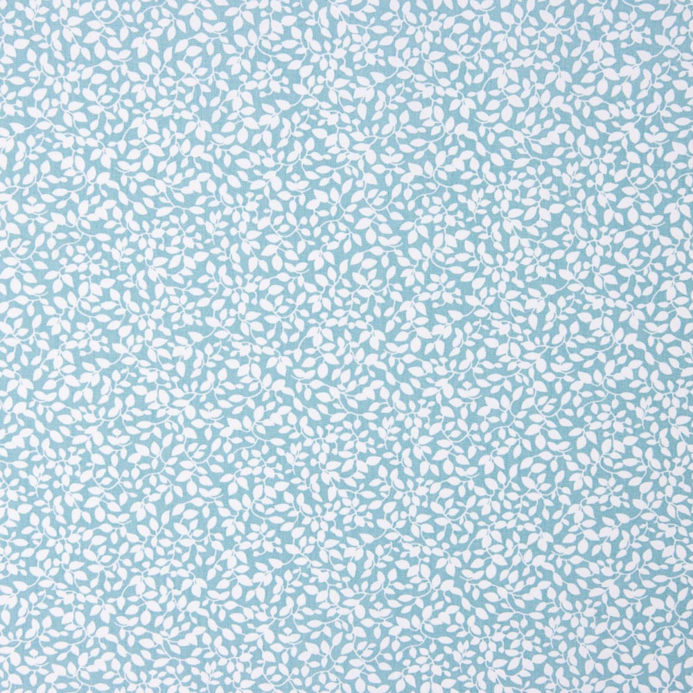 Popeline de Coton Bio Branches Turquoise - Ribes y Casals