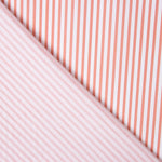 Popeline de coton biologique à rayures papaye - Ribes y Casals