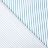 Popeline de coton biologique à rayures turquoise - Ribes y Casals