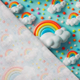 Popeline de coton arc-en-ciel - Ribes y Casals