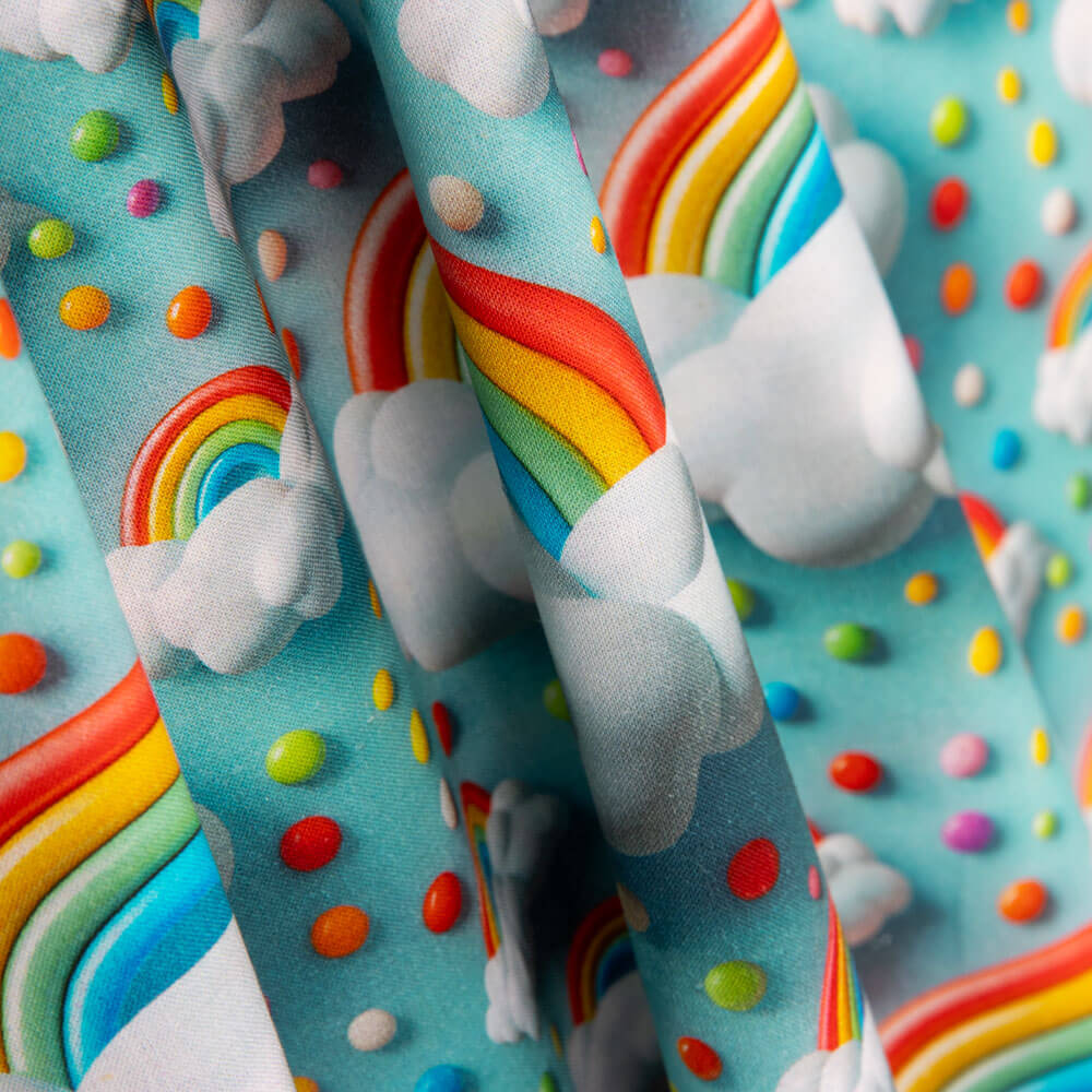 Popeline de coton arc-en-ciel - Ribes y Casals