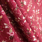 Popeline de coton grenat Roxana - Ribes y Casals