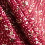 Popeline de coton grenat Roxana - Ribes y Casals