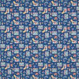 Popeline Coton Jouets Bleu - Ribes y Casals