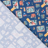 Popeline Coton Jouets Bleu - Ribes y Casals