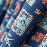 Popeline Coton Jouets Bleu - Ribes y Casals