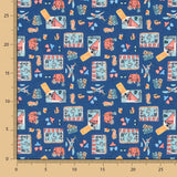 Popeline Coton Jouets Bleu - Ribes y Casals