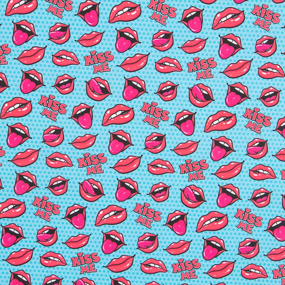 Popeline Coton Kiss Me - Ribes y Casals