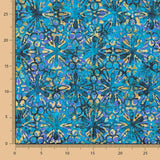 Patchwork Fleurs Batik Américain Turquoise - Ribes y Casals
