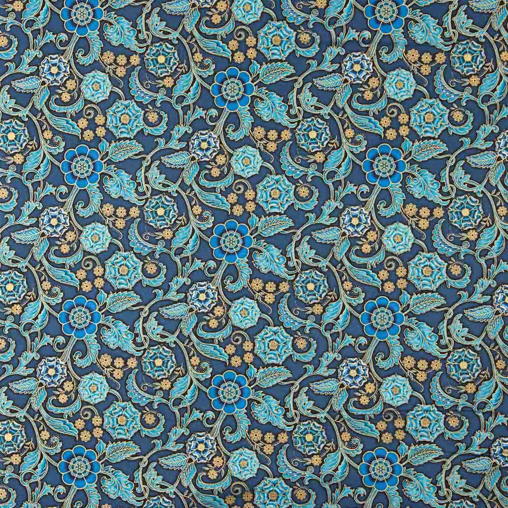 Patchwork Américain Fleurs Turquoise - Ribes y Casals