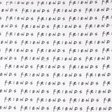 Popeline Coton Friends Blanc - Ribes y Casals