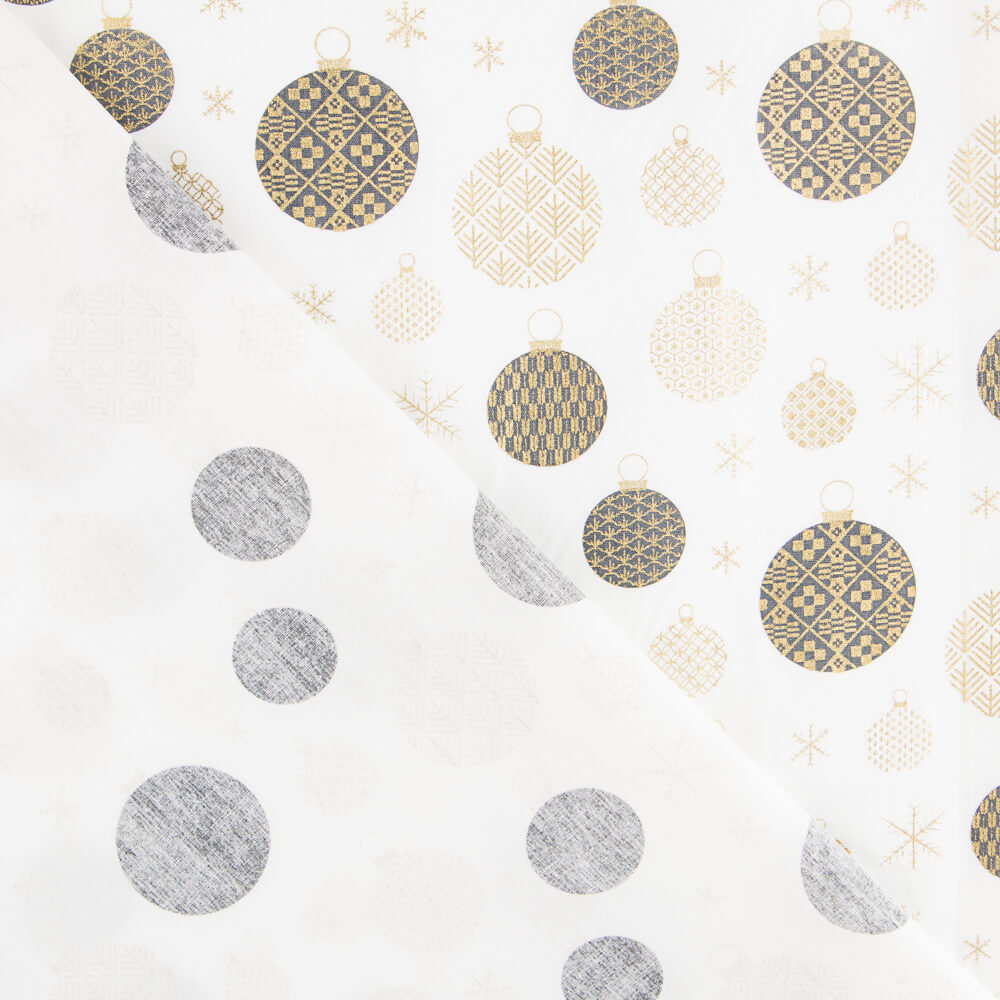 Popeline Boules De Noël Gris - Ribes y Casals